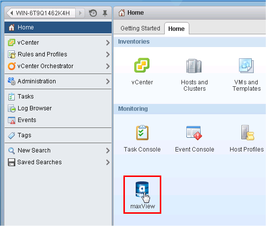 541x461 Starting The Maxview Plugin For Vsphere Web Client