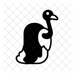 256x256 Vulture Icon Of Glyph Style