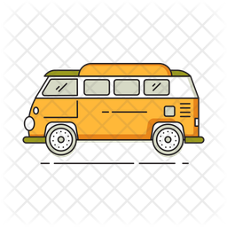 256x256 Van Icon Of Colored Outline Style