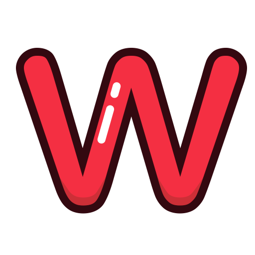 512x512 Letters, Letter, Red, Alphabet, W Icon