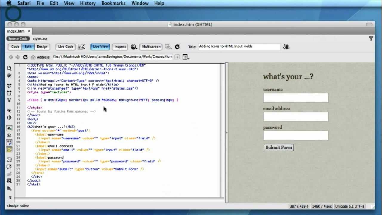 1280x720 How To Add Icons Inside Html Input Fields