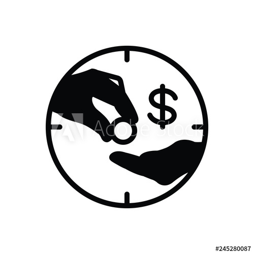 500x500 Black Solid Icon For Wage