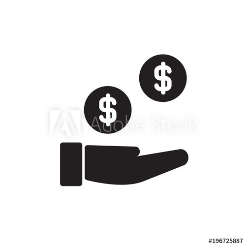 500x500 Salary, Wage Filled Vector Icon Modern Simple Isolated Sign