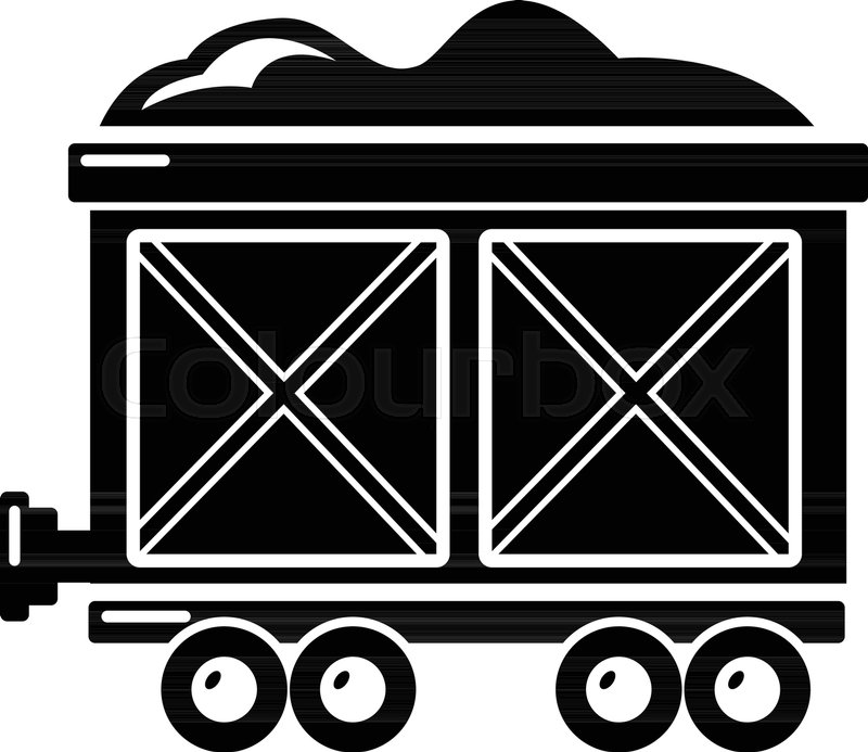 800x693 Railway Wagon Icon Simple Stock Vector Colourbox