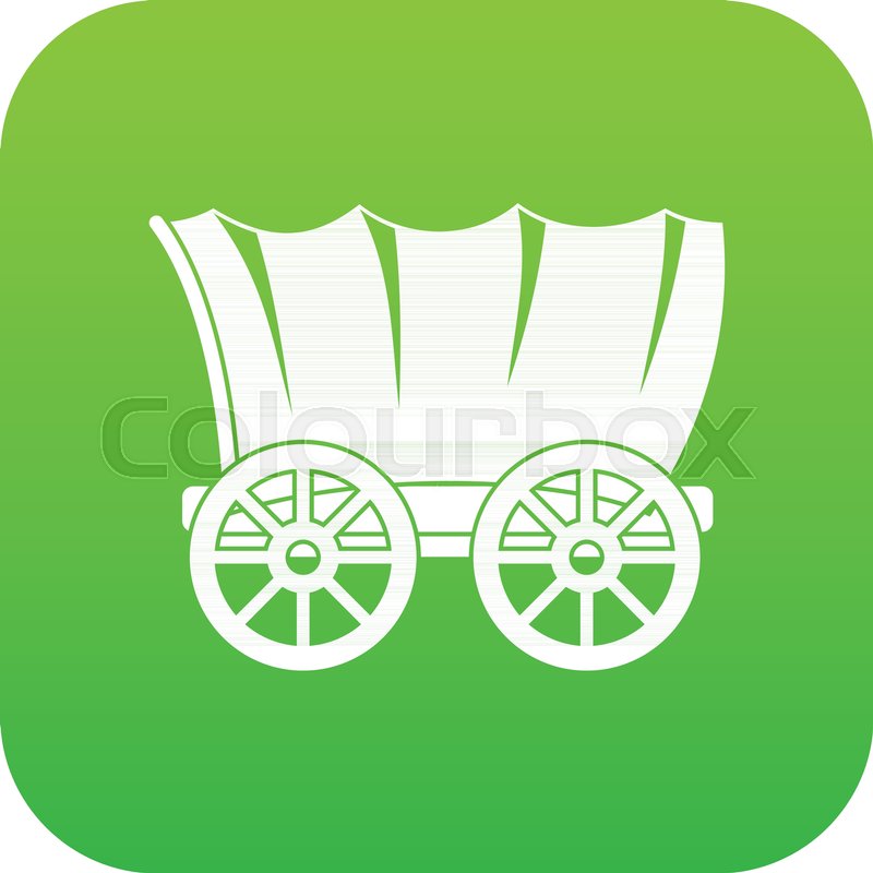 800x800 Ancient Western Covered Wagon Icon Stock Vector Colourbox