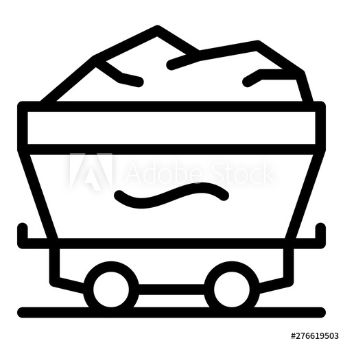 500x500 Full Coal Wagon Icon Outline Full Coal Wagon Vector Icon For Web
