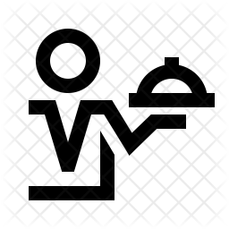 256x256 Waiter Icon Of Line Style