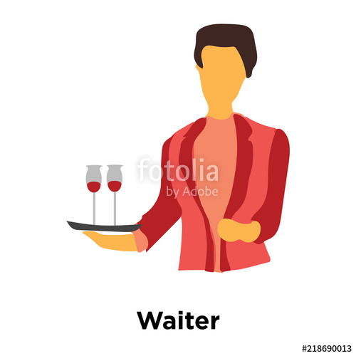 500x500 Waiter Icon Isolated On White Background Simple And Editable