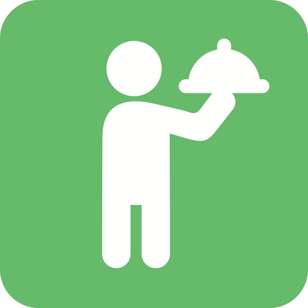 1024x1024 Waiter Flat Round Corner Icon
