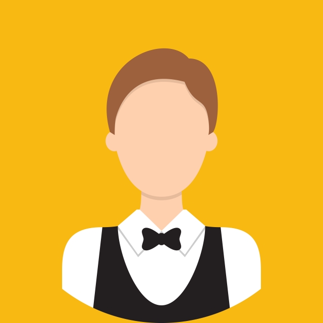 640x640 Waiter Character Icon, Waiter, Restaurant, Illustration Png