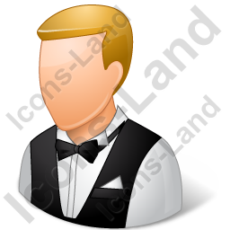 256x256 Waiter Male Light Icon, Pngico Icons