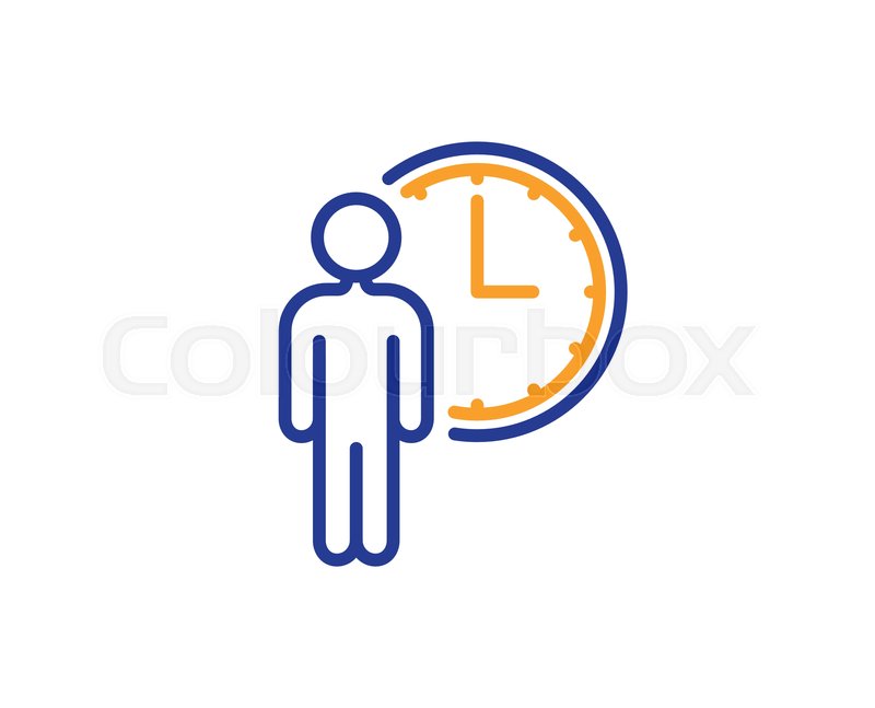 800x647 Person Waiting Line Icon Service Time Stock Vector Colourbox