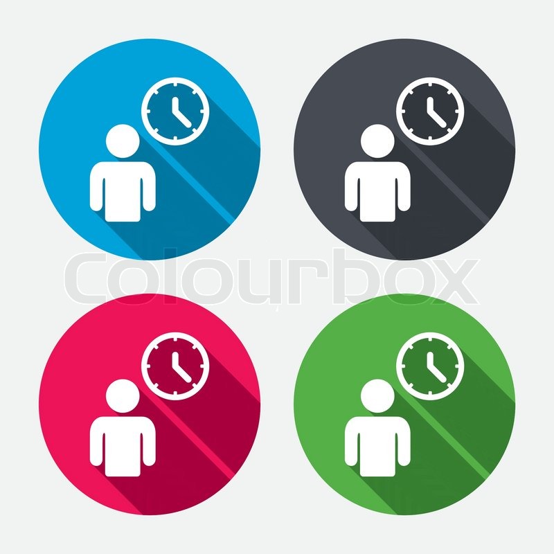 800x800 Person Waiting Sign Icon Time Symbol Stock Vector Colourbox