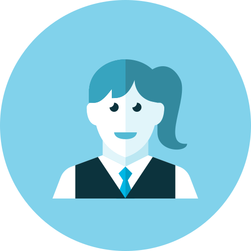 512x512 Waitress Icon Free Of Kameleon Blue Round