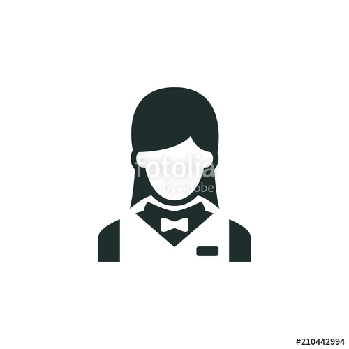 500x500 Waitress Icon Stock Image And Royalty Free Vector