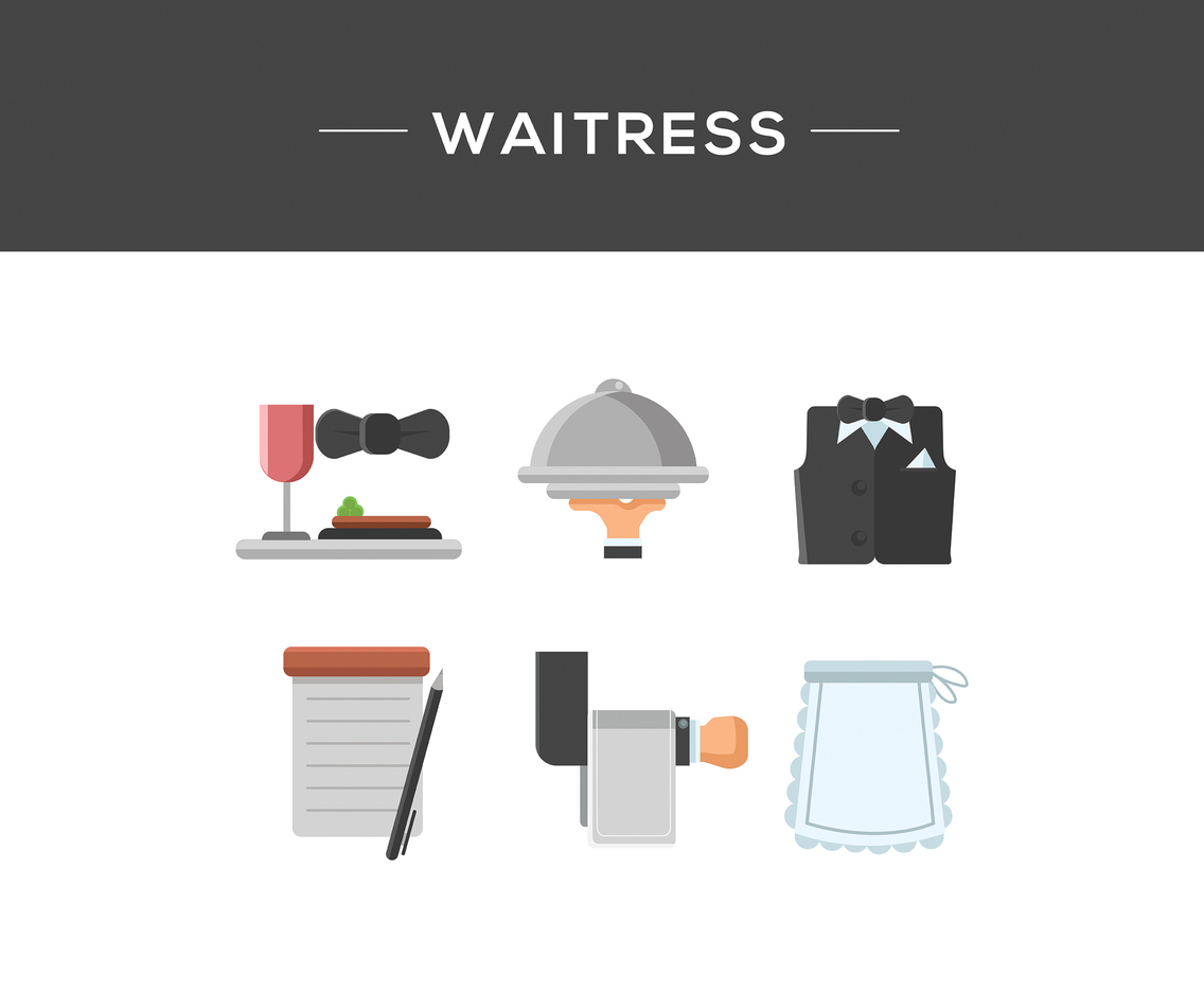 1136x936 Waitress Icon Vector Vector Art Graphics