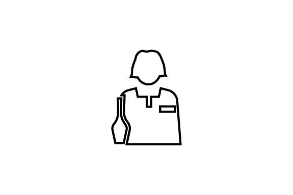580x386 Waitress Icon Vector Graphic