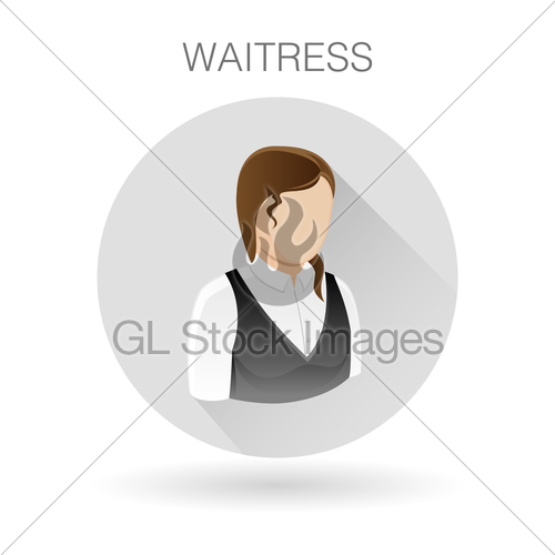500x500 Waitress Icon Professional Waitress Symbol Restaurant S Gl