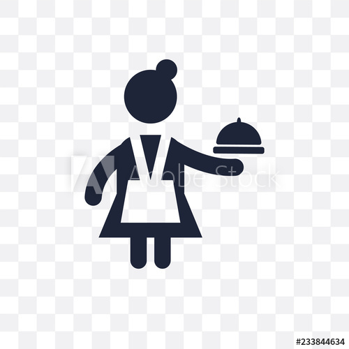 500x500 Waitress Transparent Icon Waitress Symbol Design From Restaurant
