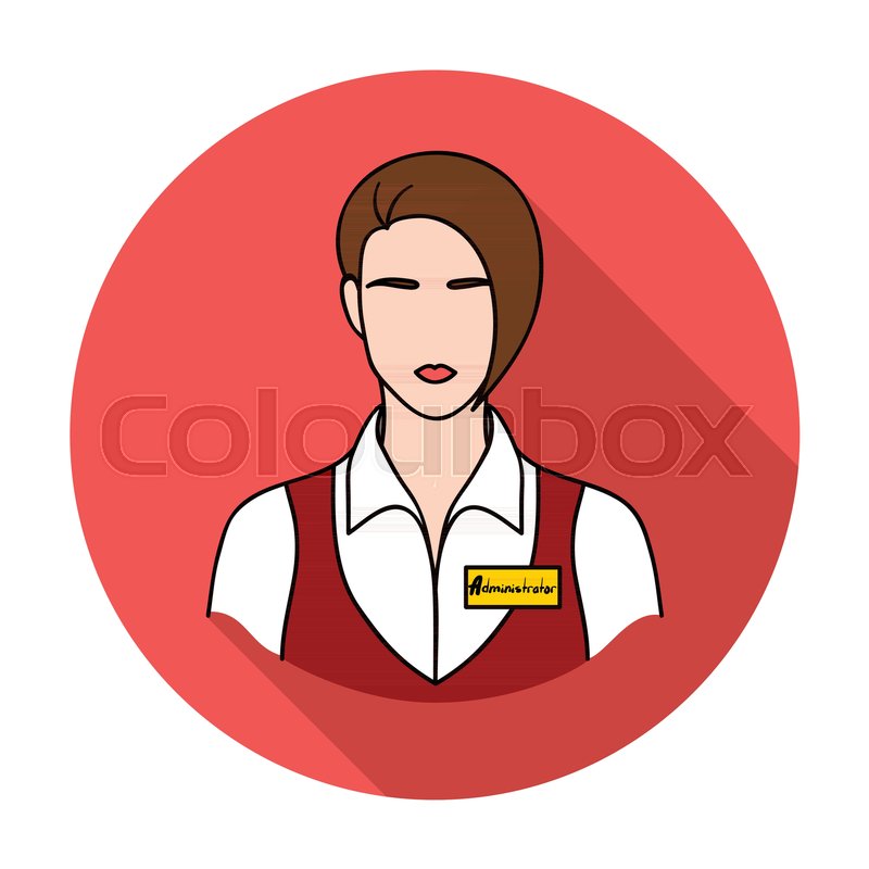 800x800 Restaurant Waitress With A Badge Icon Stock Vector Colourbox