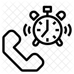 256x256 Wake Up Call Icon Of Line Style