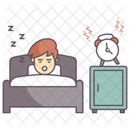 256x256 Wake Up Time Icon Of Colored Outline Style