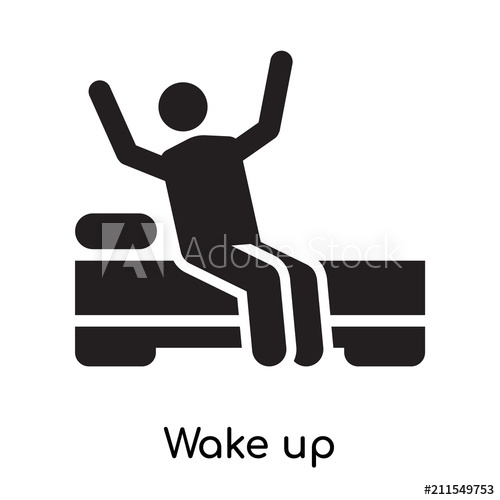 500x500 Wake Up Icon Vector Sign And Symbol Isolated On White Background