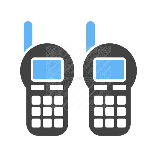 600x600 Walkie Talkie Blue Black Icon
