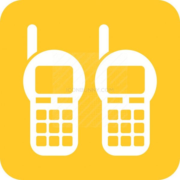 600x600 Walkie Talkie Flat Round Corner Icon
