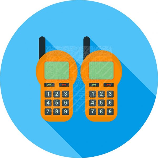 600x600 Walkie Talkie Flat Shadowed Icon