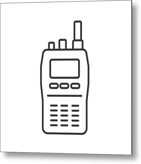 493x572 Walkie Talkie Icon Metal Print