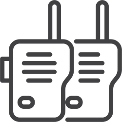 250x250 Walkie Talkies Icon Sticker