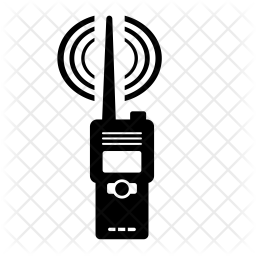 256x256 Walkie Talkie Icon Of Glyph Style