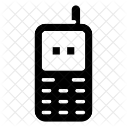 256x256 Portable Walkie Talkie Icon Of Glyph Style