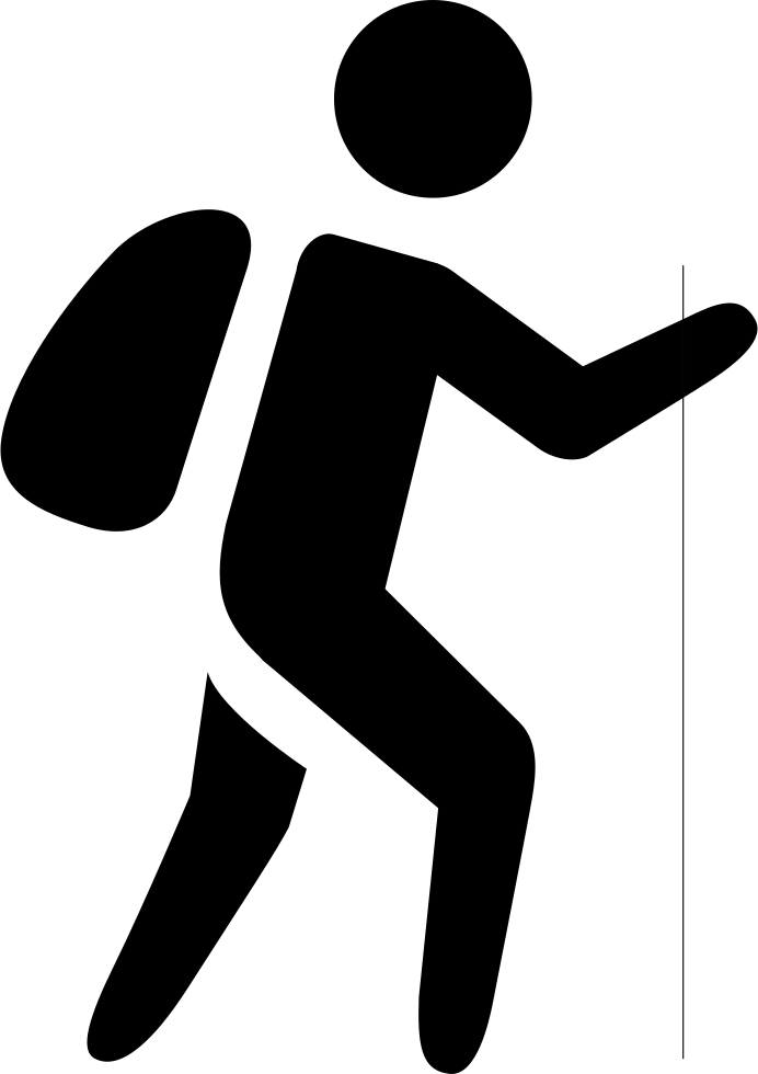 692x980 Man With Bag And Walking Stick Png Icon Free Download