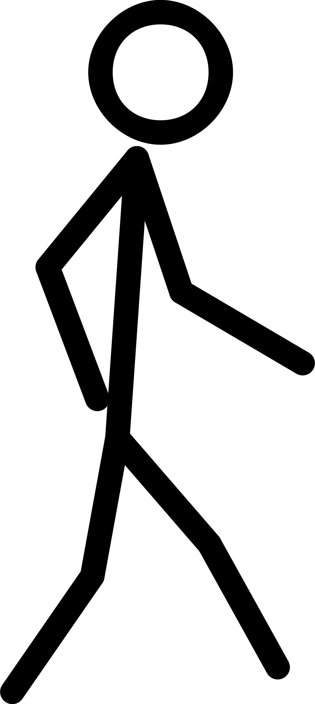 1074x2400 Stick Figure Walking Icons Png