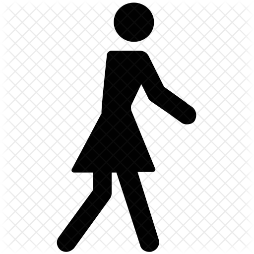 512x512 Walking Icon Of Glyph Style