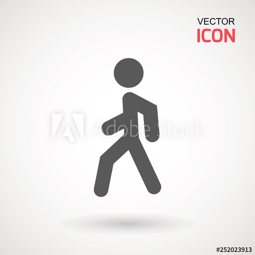 500x500 Man Walk Icon Walking Man Vector Icon People Walk Sign