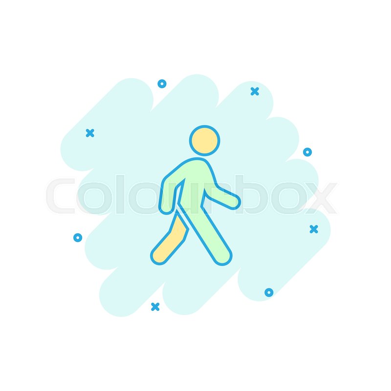 800x800 Vector Cartoon Walking Man Icon In Stock Vector Colourbox