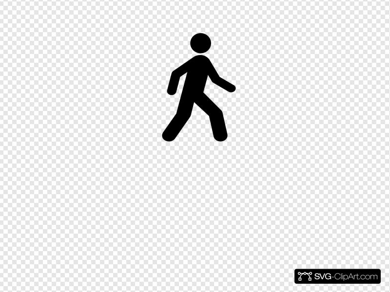 800x600 Walking Man Black Clip Art, Icon