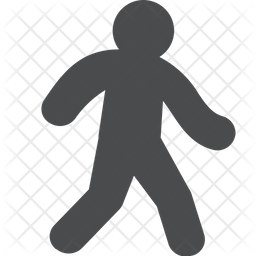 256x256 Walking Person Icon Of Glyph Style