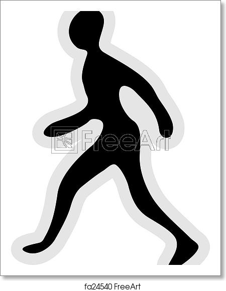 450x580 Free Art Print Of Man Icon Icon Of A Man Walking Freeart