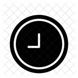 256x256 Wall Clock Icon Of Glyph Style