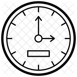 256x256 Wall Clock Icon Of Line Style