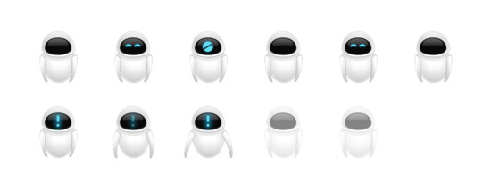 550x214 Adium Eve Wall E Icons Set Png Free Download, Icon Easy