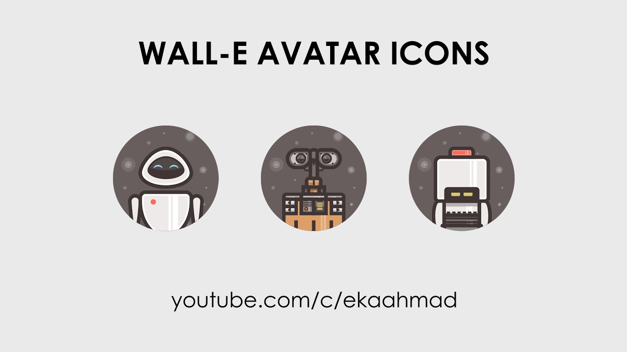 1280x720 Create Character Icons Of Wall E Movie With Illustrator