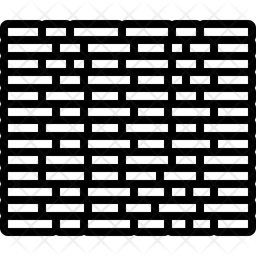 256x256 Wall Icon Of Line Style