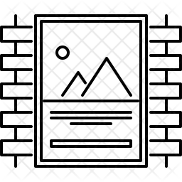 256x256 Wall Poster Icon Of Line Style