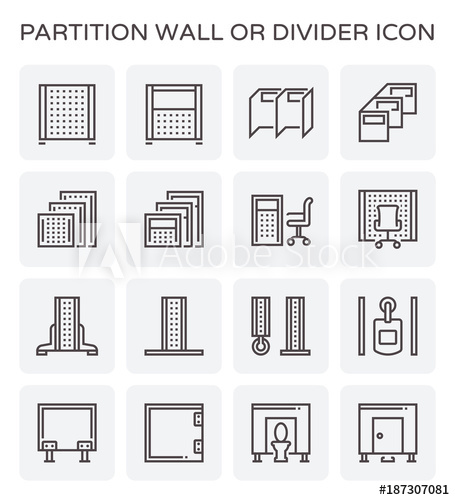 455x500 Partition Wall Icon