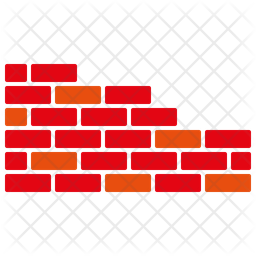 256x256 Brick Wall Icon Of Flat Style
